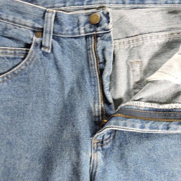 Mens 33x32 Jeans Wrangler Five Star Premium Denim Regular Fit Medium Wash - Picture 4 of 8
